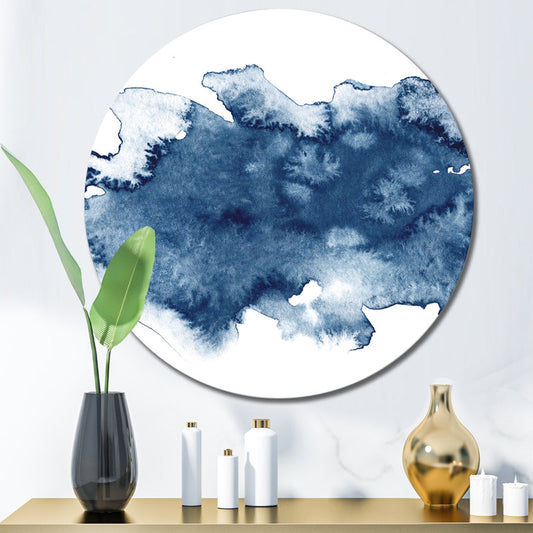 Elegant Abstract Blue Landscape - Modern Oil Painting for Home Decor