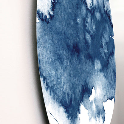 Elegant Abstract Blue Landscape - Modern Oil Painting for Home Decor