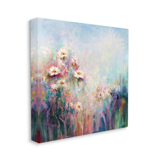 Vibrant Abstract Flower Garden Canvas Art for Home Décor
