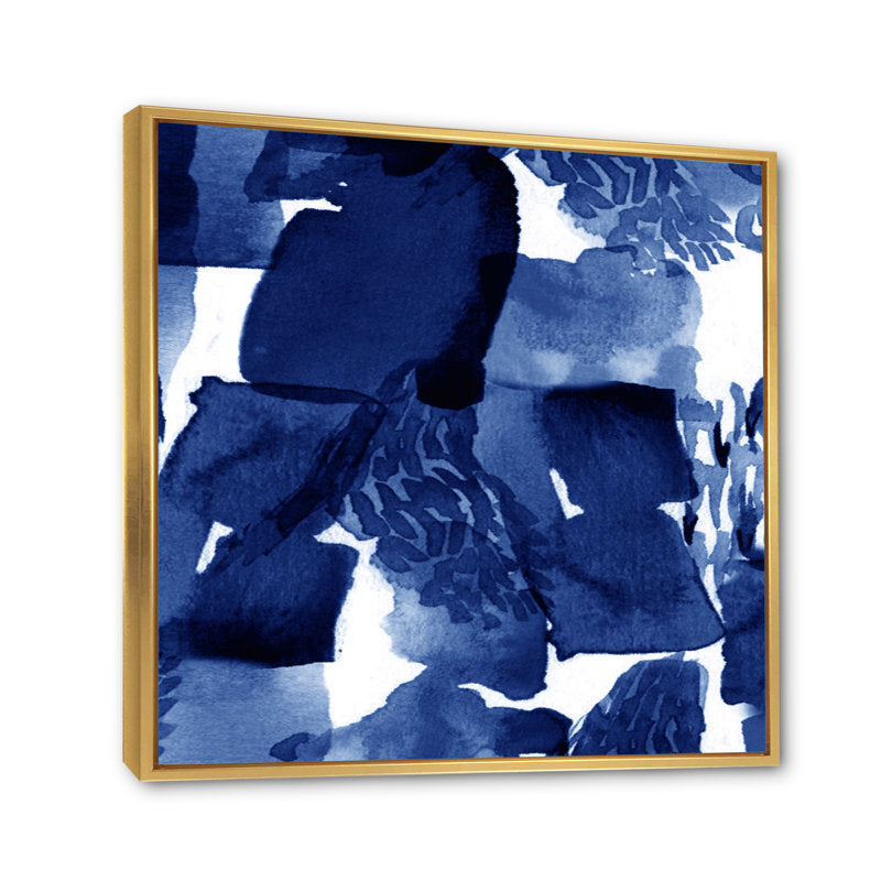 Elegant Abstract Blue and White Oil Painting for Modern Home D√©cor