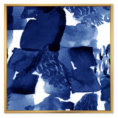 Elegant Abstract Blue and White Oil Painting for Modern Home D√©cor