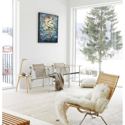 Enchanting Abstract Water Lily Oil Painting for Modern Art Lovers
