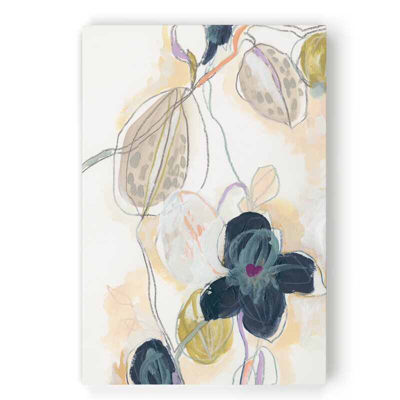 Elegant Abstract Orchid Oil Painting for Modern Home Decor