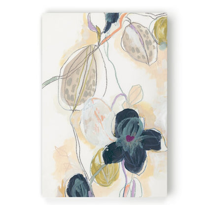 Elegant Abstract Orchid Oil Painting for Modern Home Decor