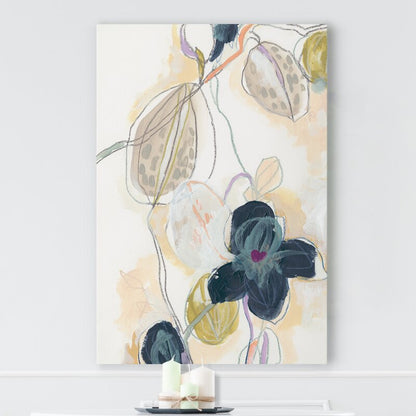 Elegant Abstract Orchid Oil Painting for Modern Home Decor