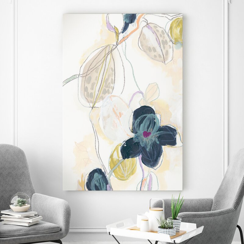 Elegant Abstract Orchid Oil Painting for Modern Home Decor