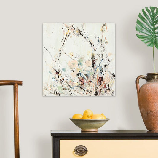 Serene Floral Abstract Oil Painting for Elegant Home Decor