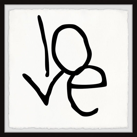 Love Art Print - Modern Minimalist Oil Painting for Home Decor