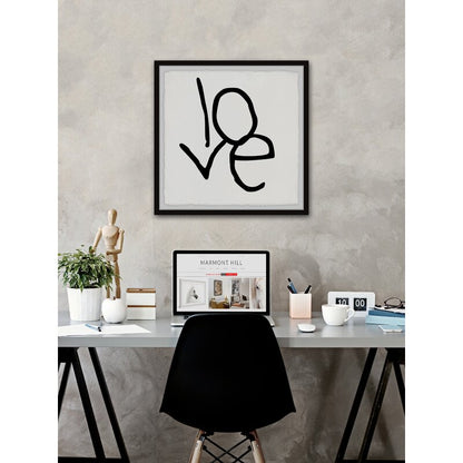 Love Art Print - Modern Minimalist Oil Painting for Home Decor