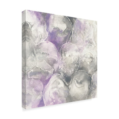 Vibrant Amethyst Circle Abstract Oil Painting for Home Decor and Art Lovers