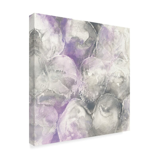 Vibrant Amethyst Circle Abstract Oil Painting for Home Decor and Art Lovers