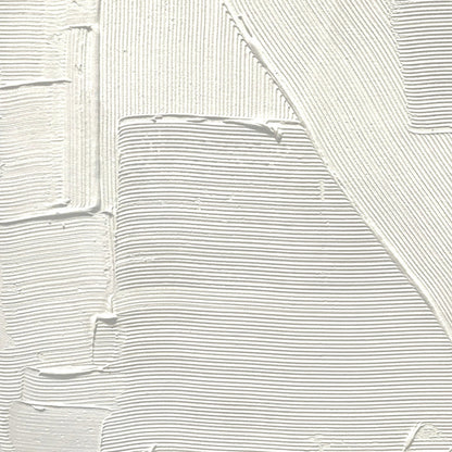 Textured White Abstract Oil Painting
