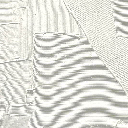 Textured White Abstract Oil Painting