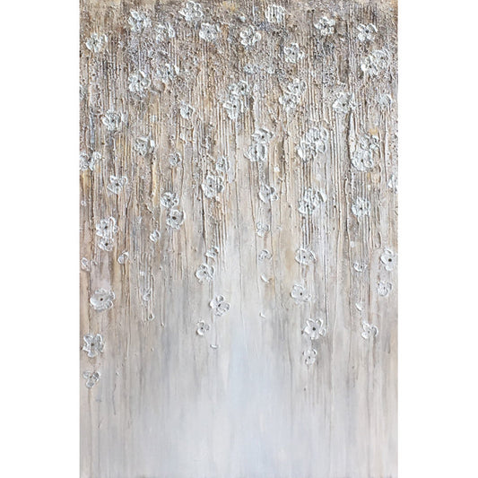 Elegant Floral Abstract Oil Painting for Sophisticated Home Décor