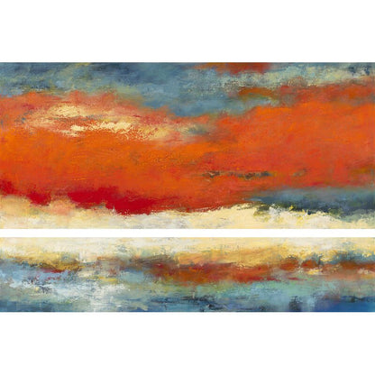 Vibrant Sunset Horizon Oil Painting - Abstract Art