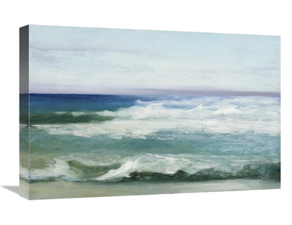 Serene Azure Ocean Waves Oil Painting