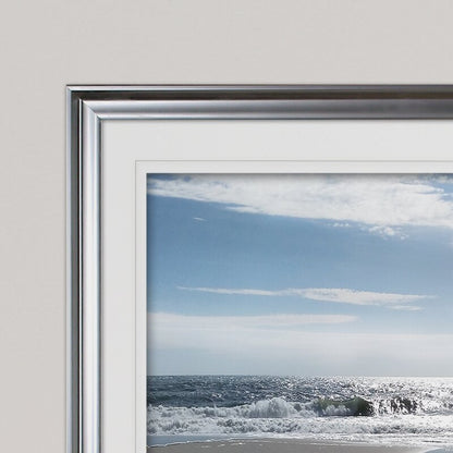 Serene Ocean Waves at Sunset - Tranquil Beach Oil Painting for Coastal Decor