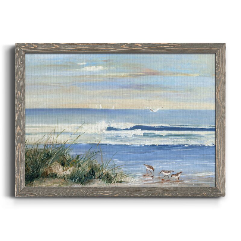 Coastal Serenity: Beach Combers Oil Painting Wall Art for Ocean Lovers