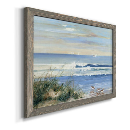 Coastal Serenity: Beach Combers Oil Painting Wall Art for Ocean Lovers