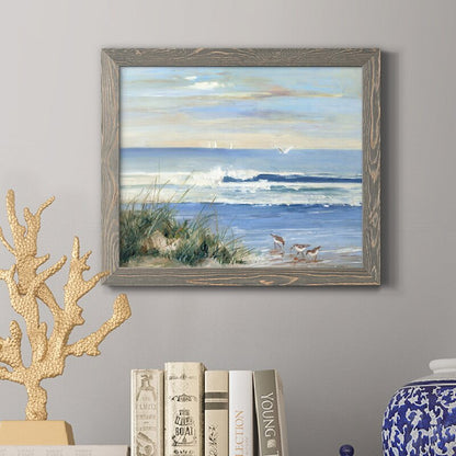 Coastal Serenity: Beach Combers Oil Painting Wall Art for Ocean Lovers