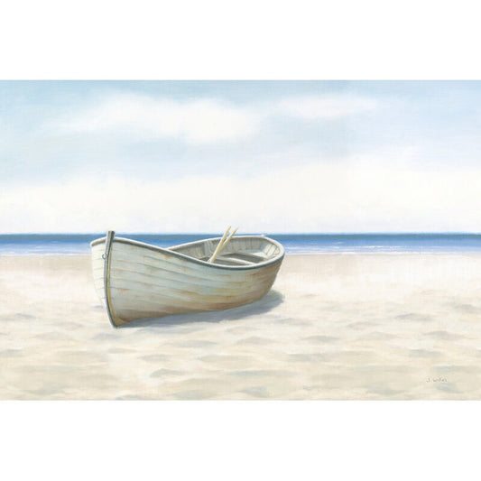Serene Beach Landscape with Rowboat