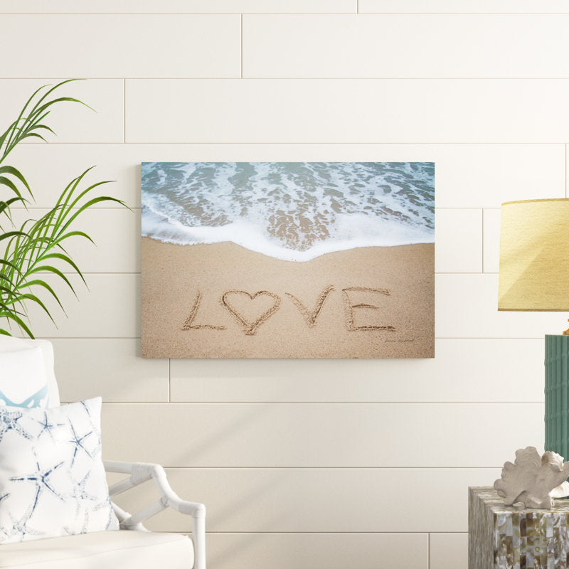 Serene Beach Love Oil Painting