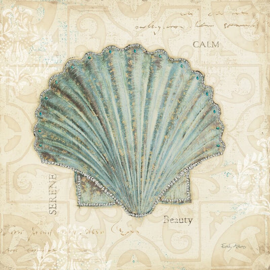 Serene Coastal Shell Art Print - Elegant Beach Treasures