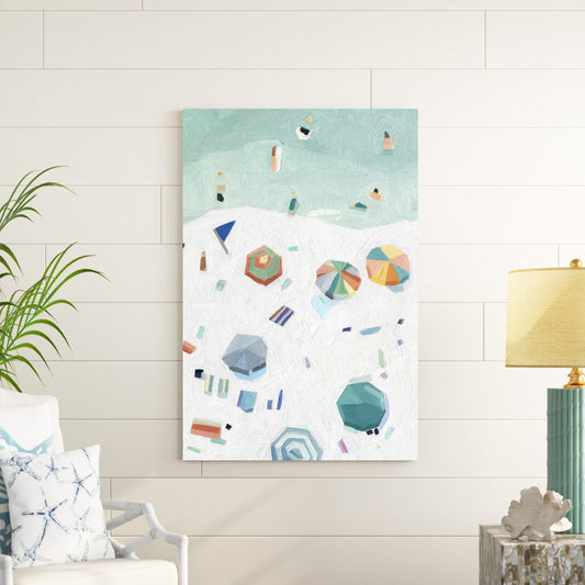 Coastal Beach Scene Oil Painting