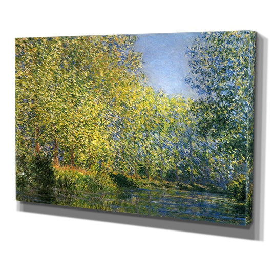 Serene River Bend Landscape Oil Painting