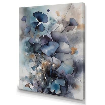 Serene Blue Floral Bouquet - Elegant Oil Painting for Home Decor