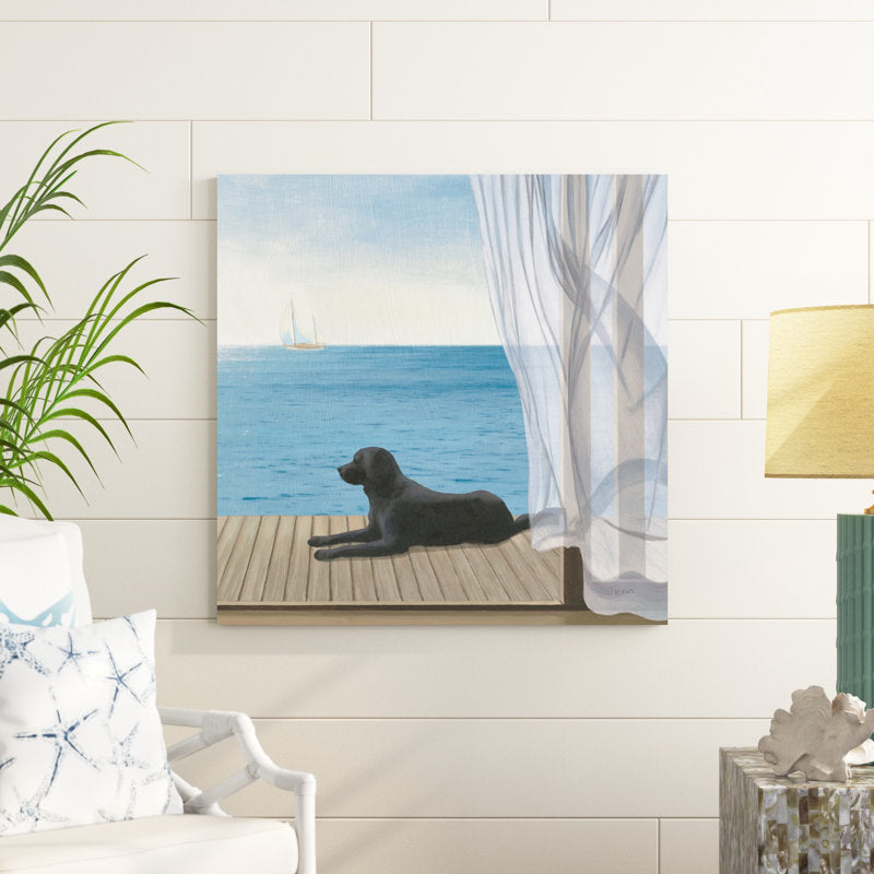 Coastal Serenity: Black Dog Relaxing