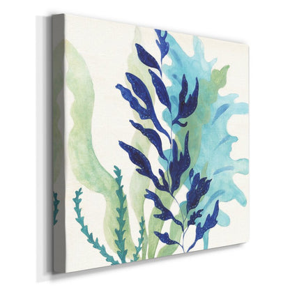 Vibrant Blue Coral Seascape Oil Painting for Coastal Home Decor