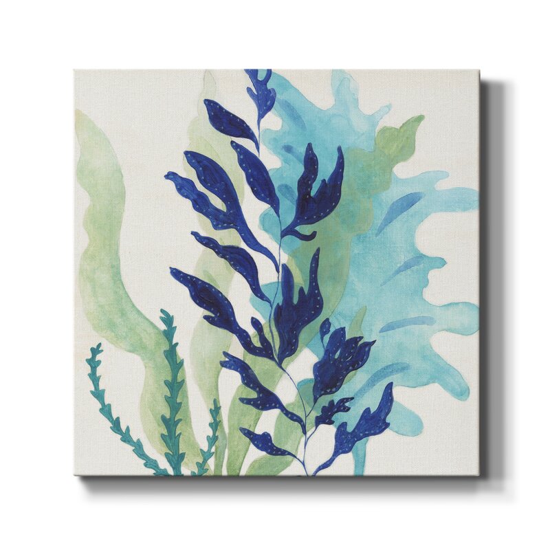Vibrant Blue Coral Seascape Oil Painting for Coastal Home Decor