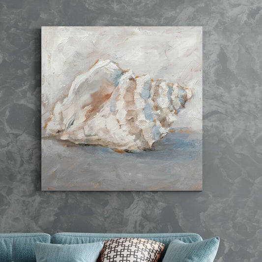 Elegant Coastal Shell Oil Painting for Home Décor and Nautical Inspiration