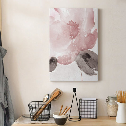 Elegant Blush Floral Oil Painting for Modern Home Decor