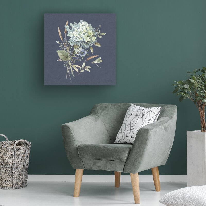 Elegant Blue Floral Oil Painting