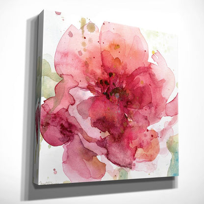 Vibrant Floral Oil Painting in Red and Pink Hues