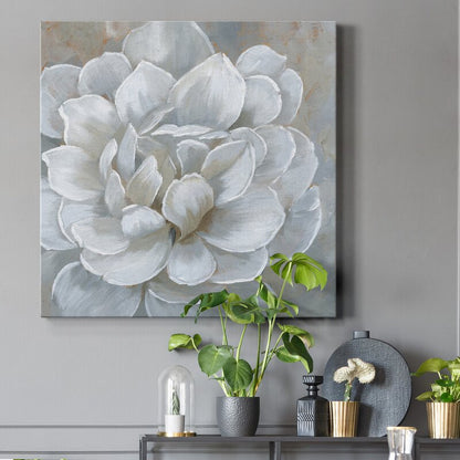 Elegant White Flower Oil Painting for Contemporary Home Decor
