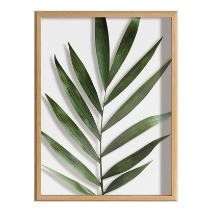 Elegant Botanical Oil Painting of Tropical Leaves for Modern Home Decor