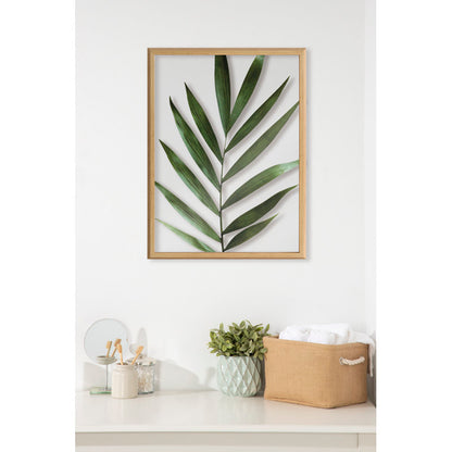 Elegant Botanical Oil Painting of Tropical Leaves for Modern Home Decor