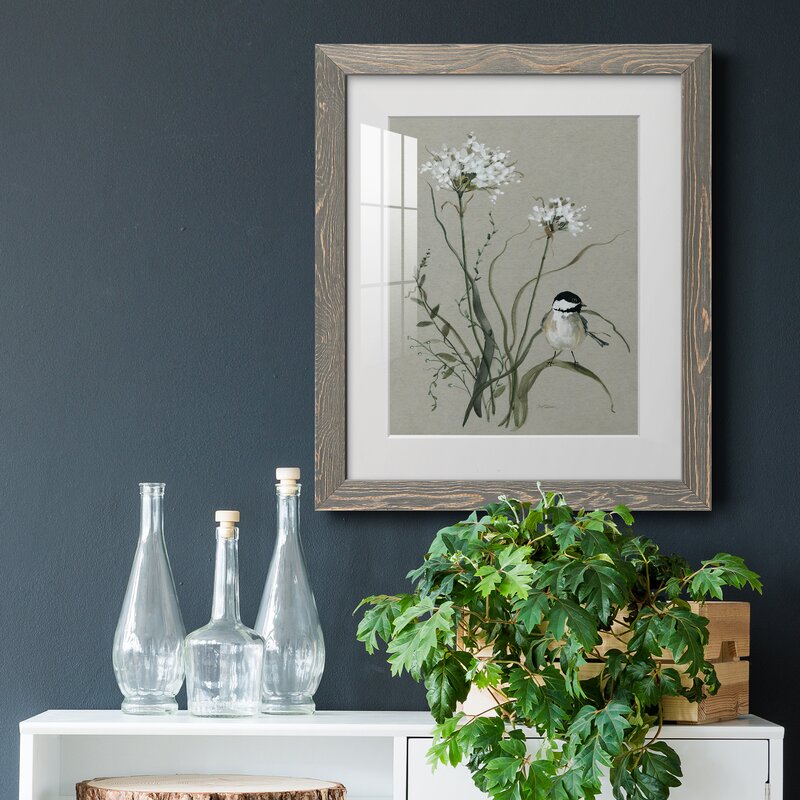 Charming Bird and Floral Oil Painting for Elegant Home Decor