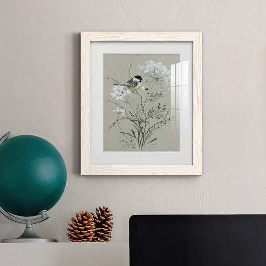 Graceful Bird Nestled Among Blossoming Flowers Oil Painting
