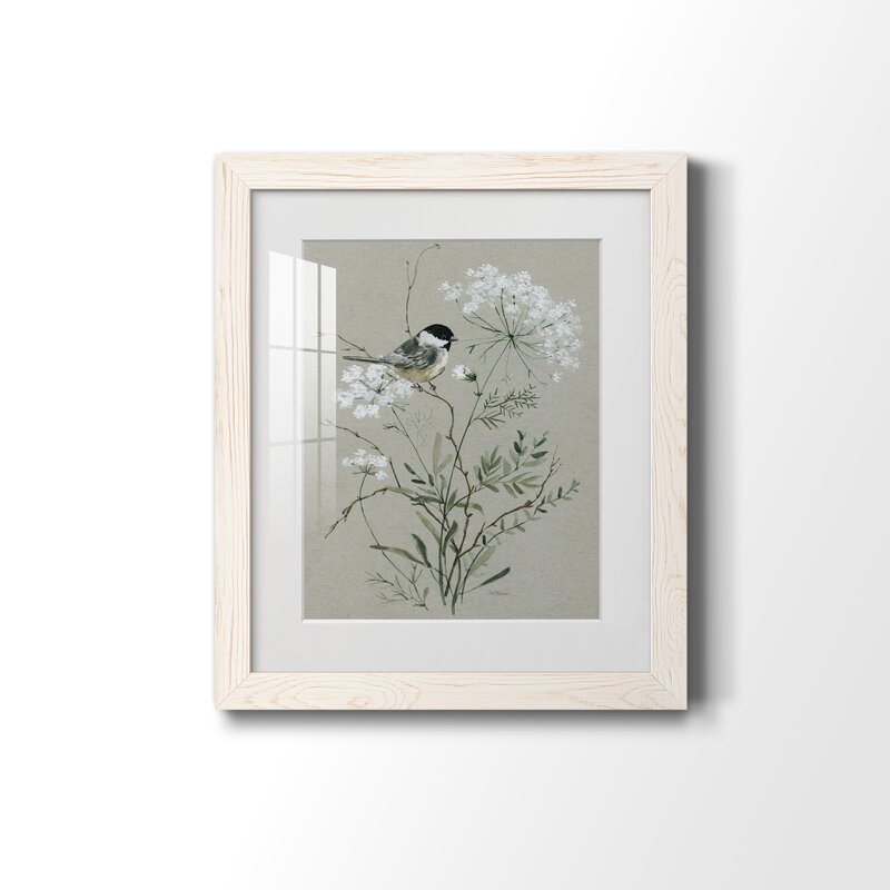 Graceful Bird Nestled Among Blossoming Flowers Oil Painting