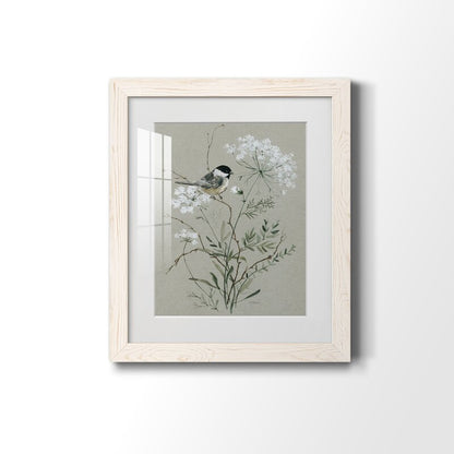 Graceful Bird Nestled Among Blossoming Flowers Oil Painting