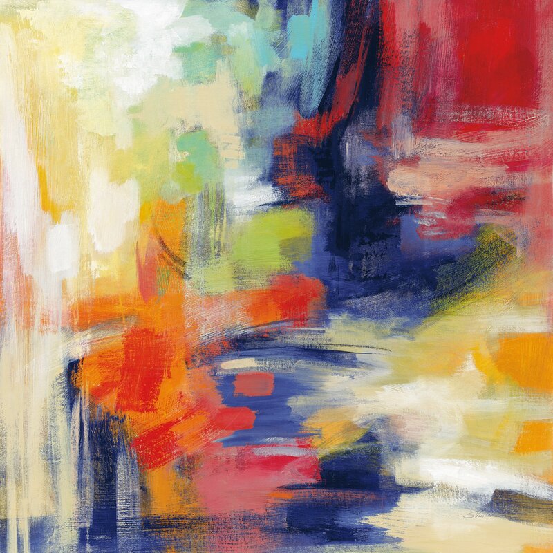 Vibrant Abstract Oil Painting Inspired
