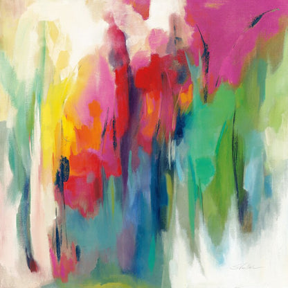 Vibrant Abstract Rainbow Painting for Brightening Your Home Decor