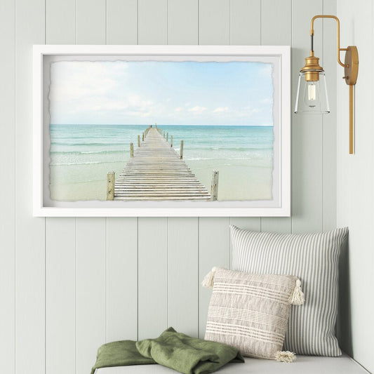 Serene Coastal Pathway Oil Painting for Tranquil Home D√©cor