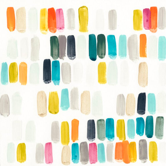 Vibrant Abstract Oil Painting with Colorful Brush Strokes