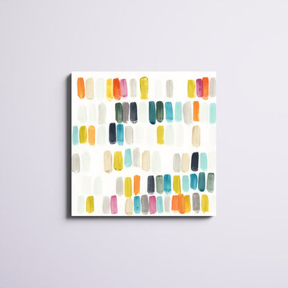 Vibrant Abstract Oil Painting with Colorful Brush Strokes