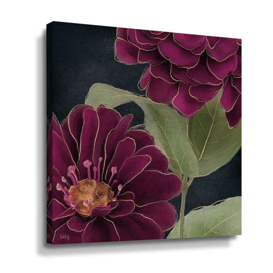 Vibrant Burgundy Floral Oil Painting for Elegant Home Decor